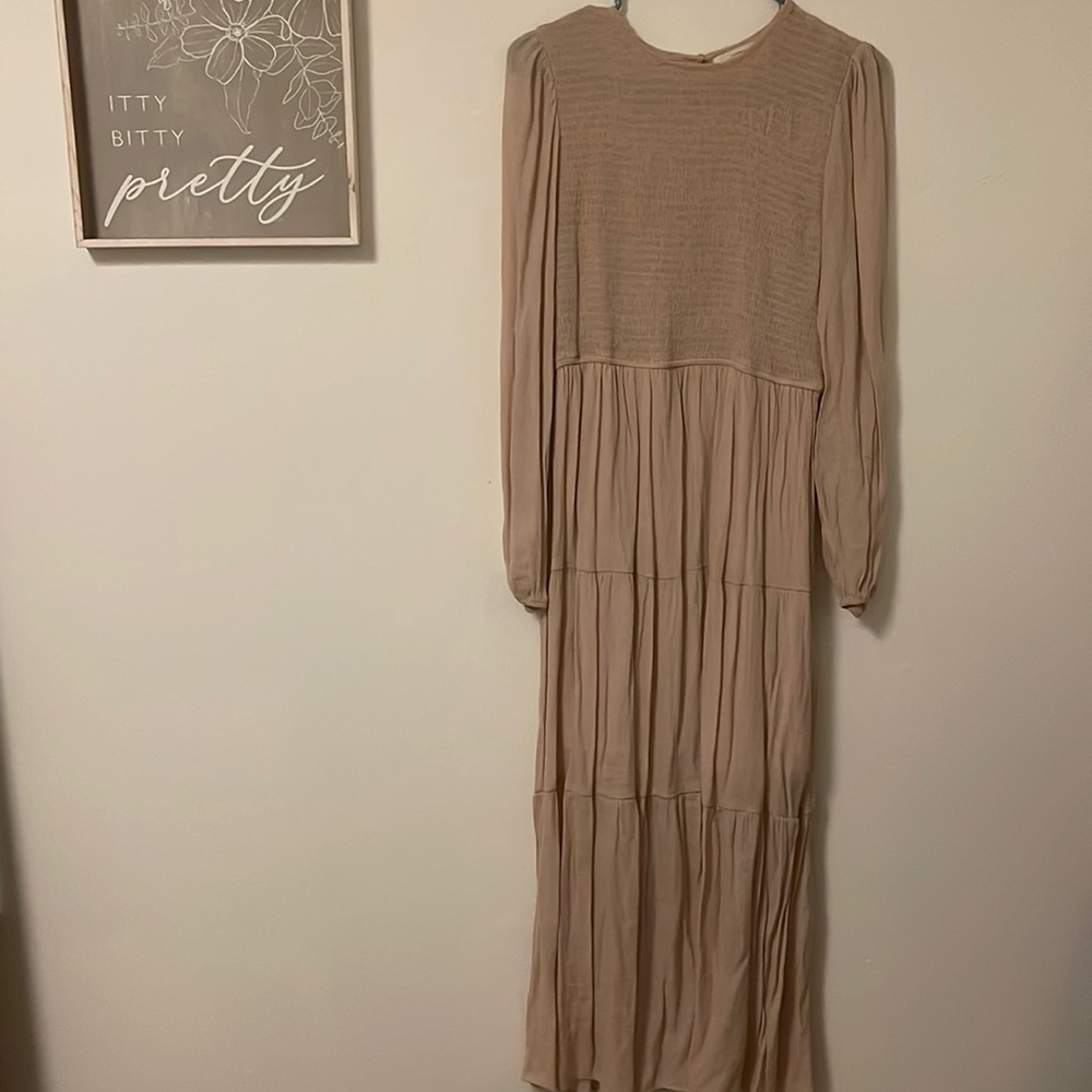 Cream Tiered Dress